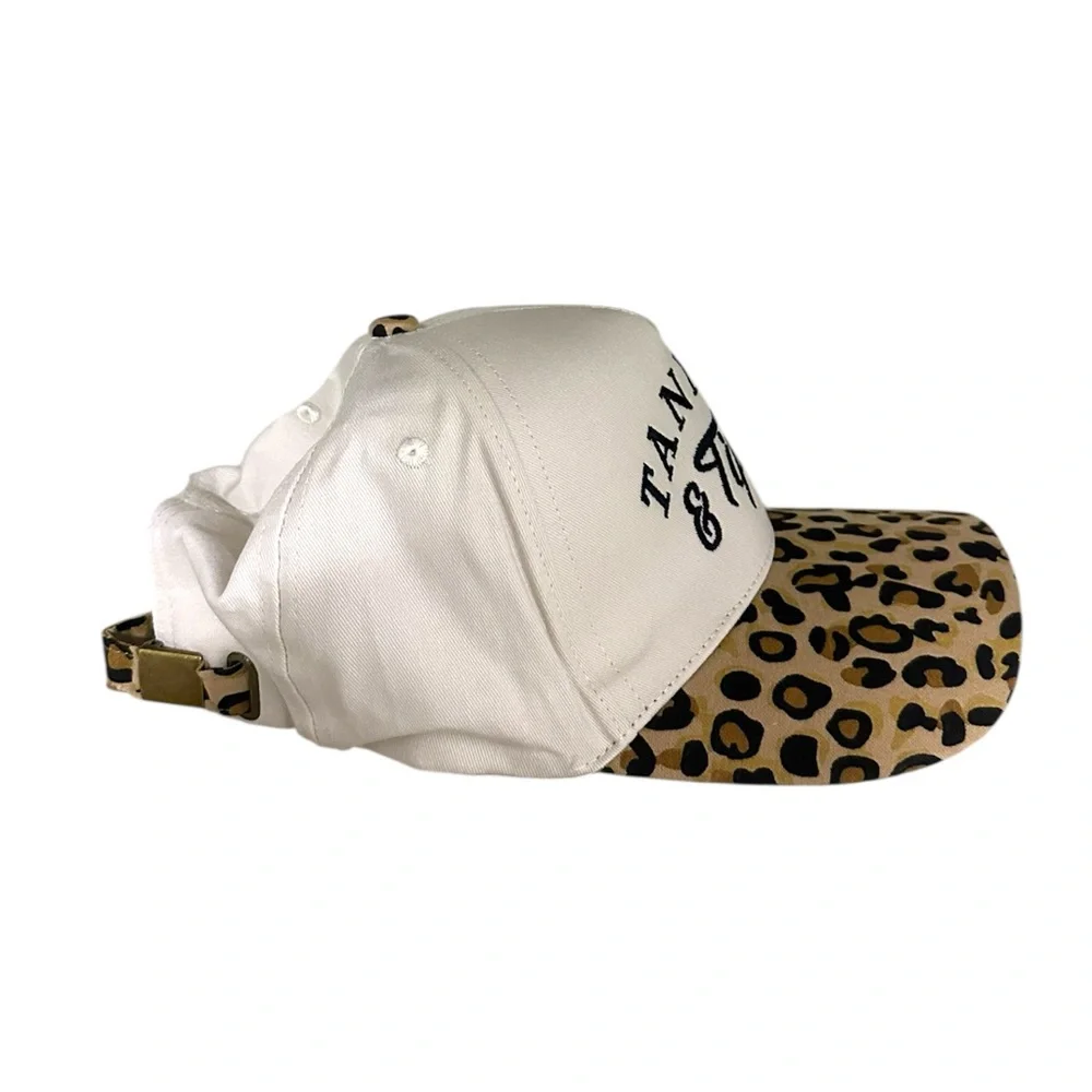 NWT Tanned & Tipsy Leopard Print Graffic embroidered Cap/hat - Picture 3 of 5